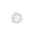 Round aluminum trivet featuring the words 'Townie Kitchen' cut out in bold letters, with a fork and spoon crossing in the center. The design is sleek and functional, reflecting Newfoundland charm. Displayed against a black background.